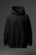 PURE STYLE heavyweight black hoodie with PS monogram